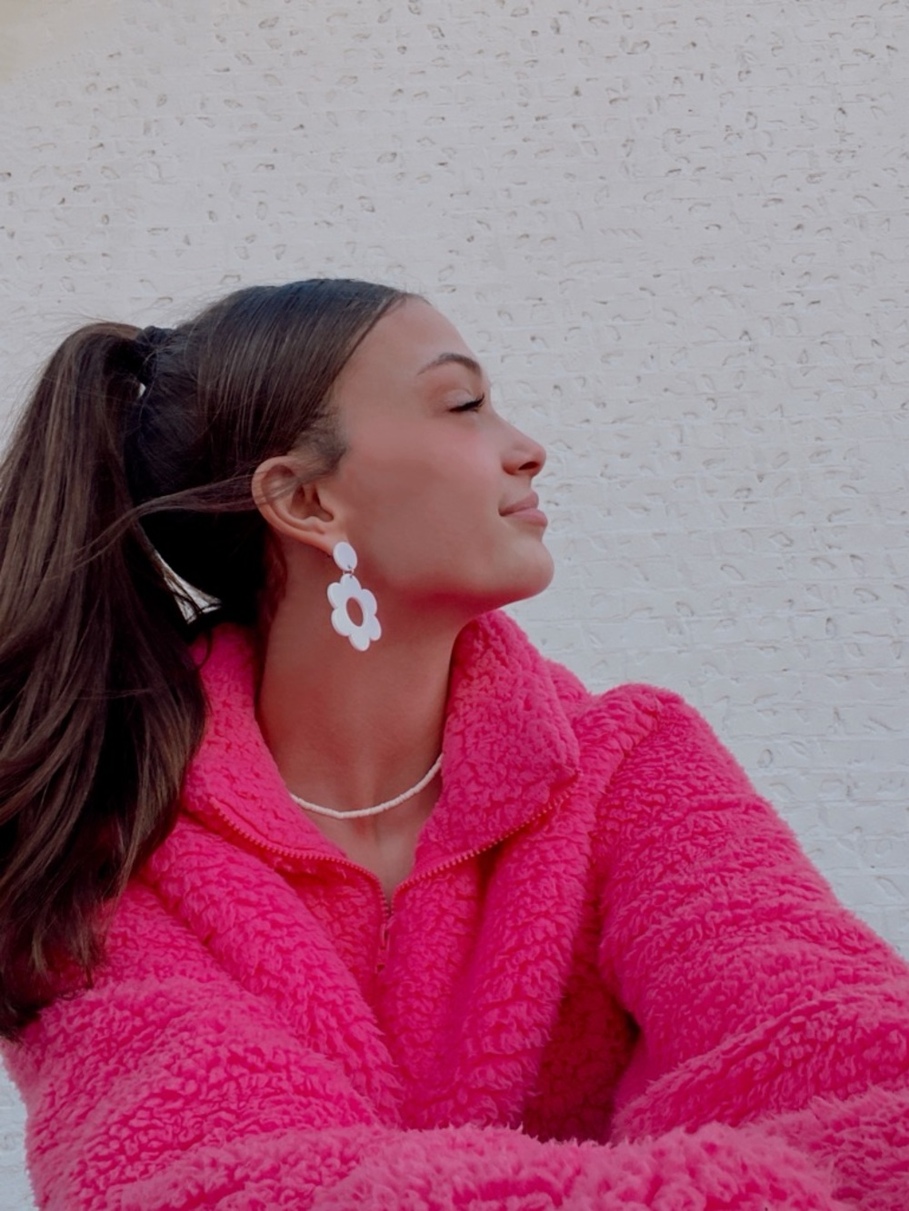 Hot Pink Fleece Quarter Zip